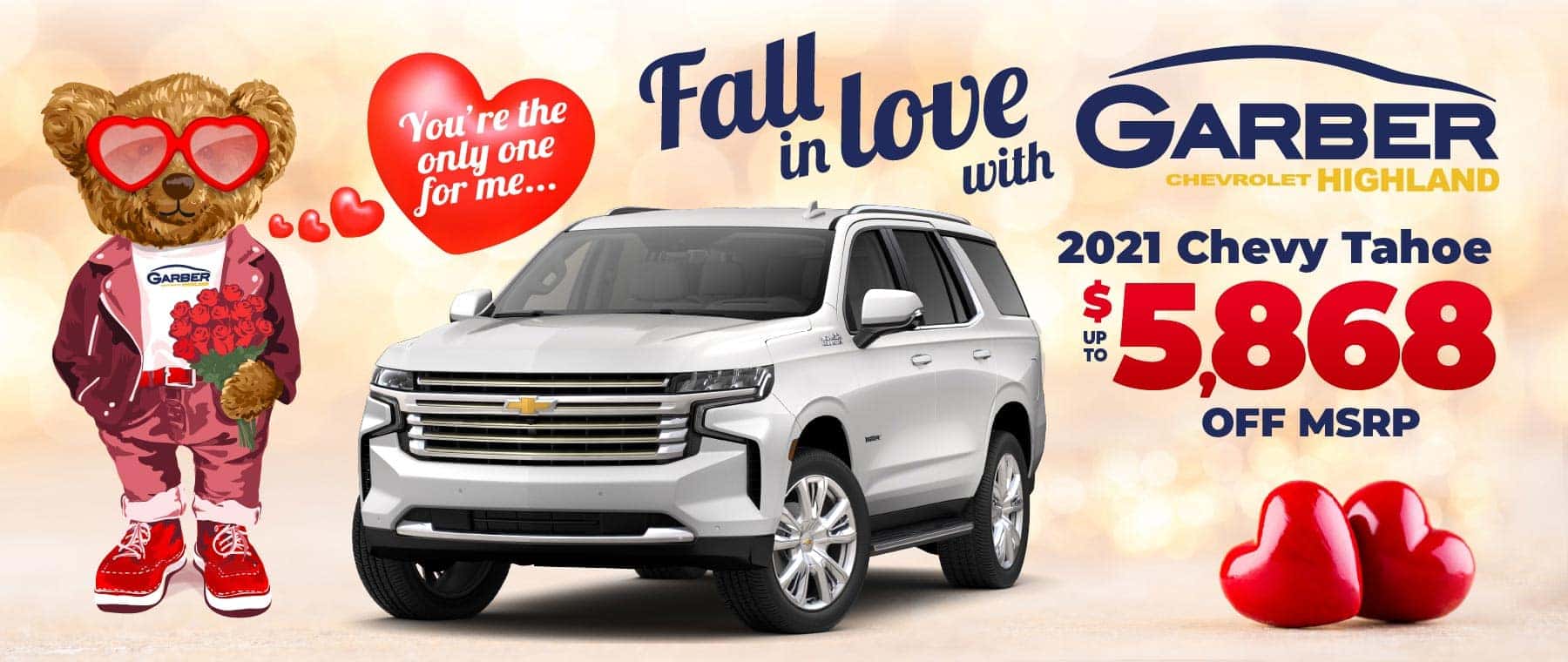 2021 Chevy Tahoe - up to $5868 off MSRP