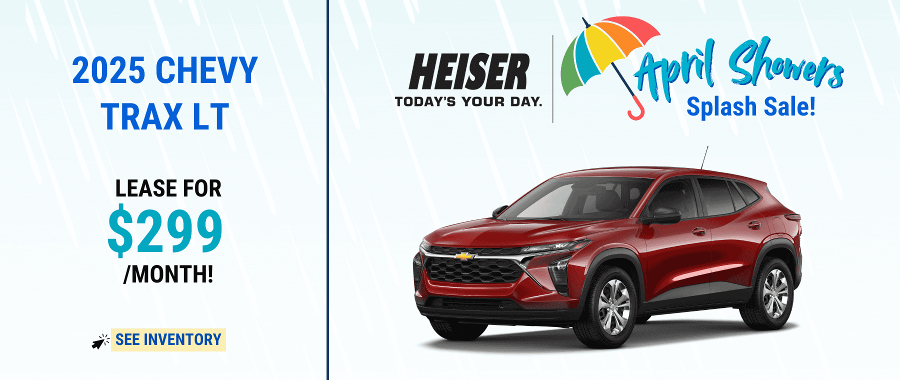 2025 Chevy Trax LT lease for $299/month