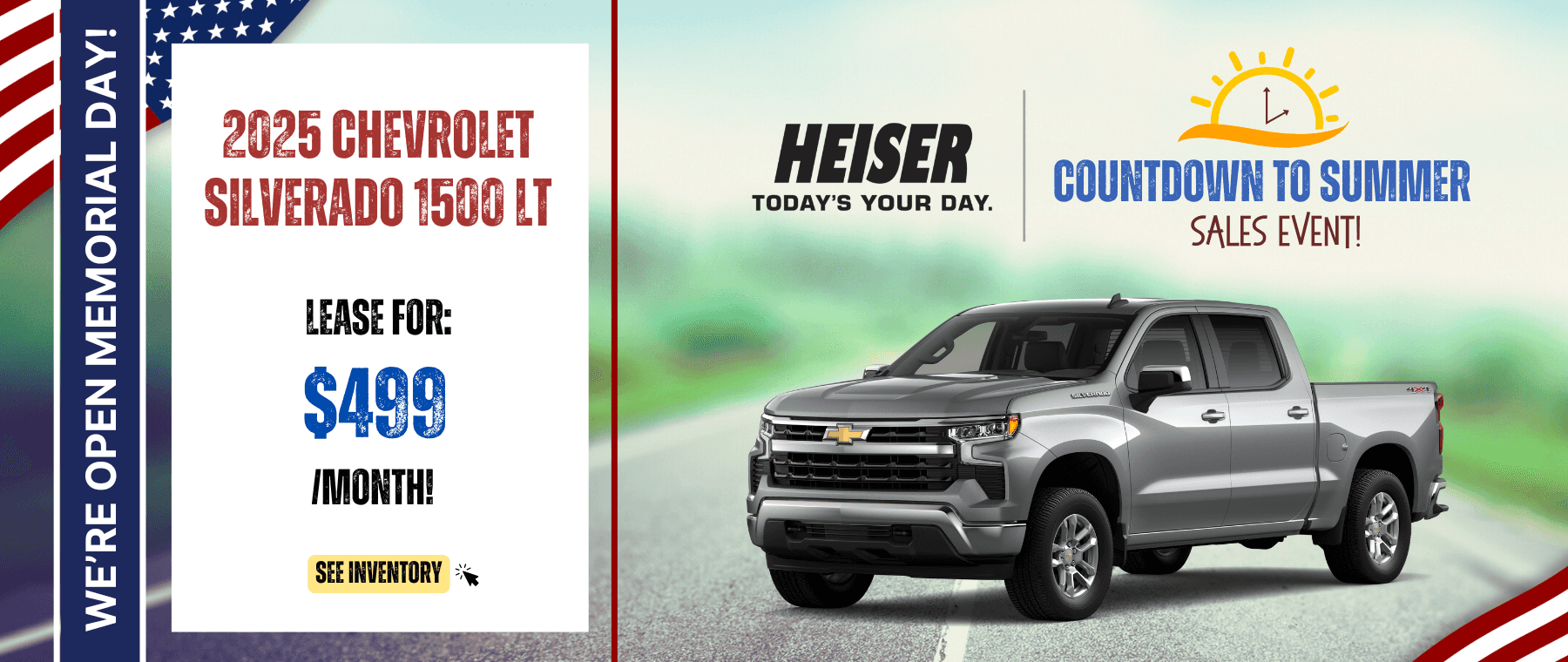 2025 Chevy Silverado lease for $499/month