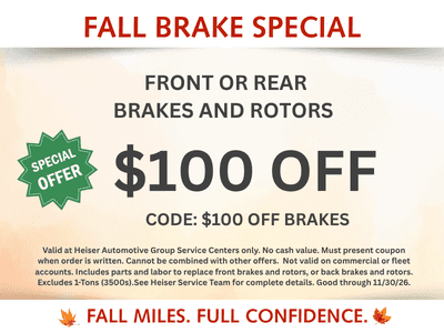 $100 Off Fall Brake Special