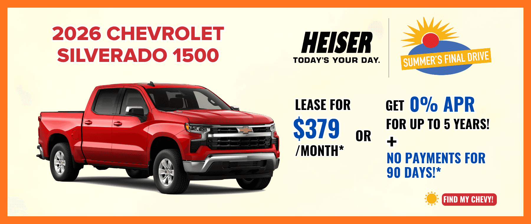 August 2026 Silverado Incentive