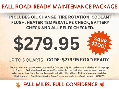 $279.95 Fall Road- Ready Maintenance Package