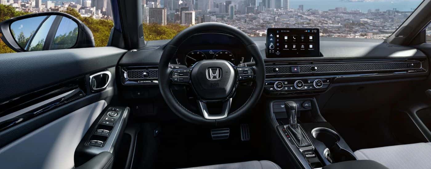 2026 Honda Civic black front interior.