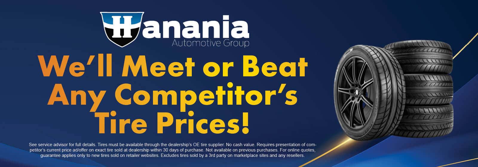 We'll Meet or Beat a Competitor's Tire Prices!