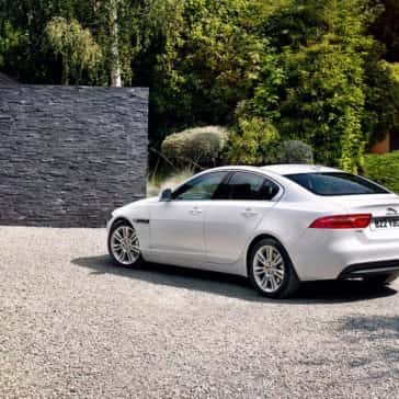 2018 Jaguar XE parked in front of house