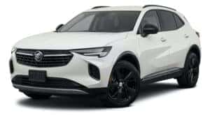A white 2023 Buick Envision is angled left.