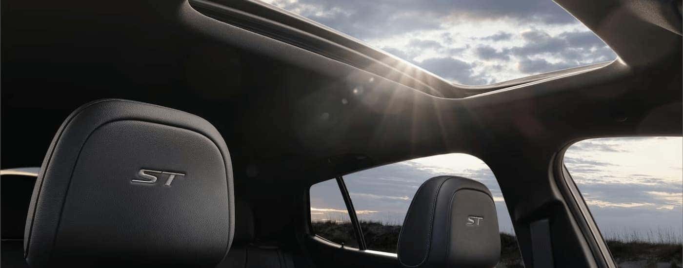 A close up of the seats and sunroof in a 2024 Buick Envista ST is shown.