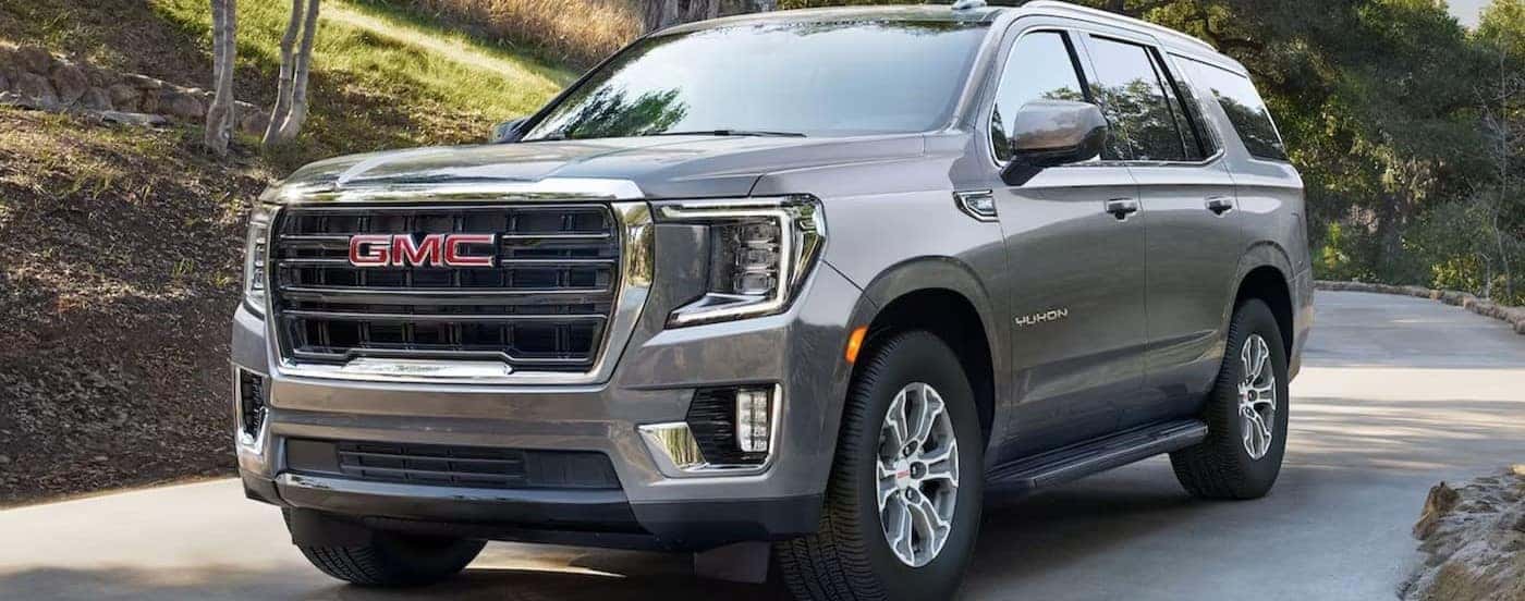 A silver 2024 GMC Yukon is shown.