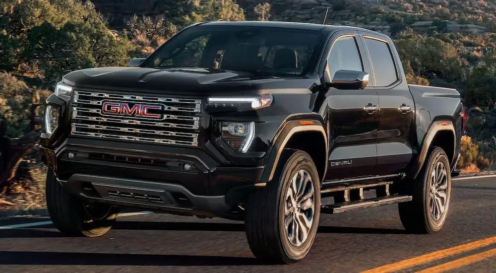 Comparing the 2024 GMC Canyon vs 2024 Nissan Frontier Luxury Trims ...