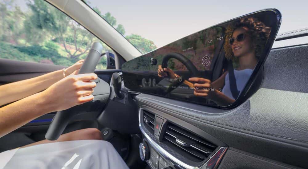 The curved infotainment screen in a 2025 Buick Encore GX.