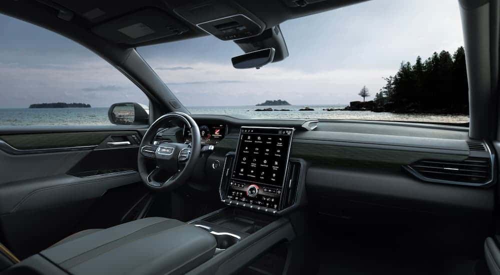 The interior of a 2025 GMC Acadia.