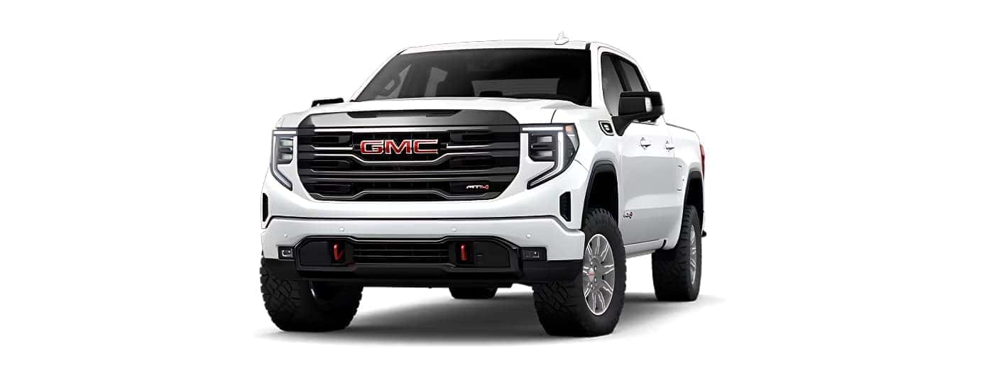 A white 2025 GMC Sierra 1500 AT4