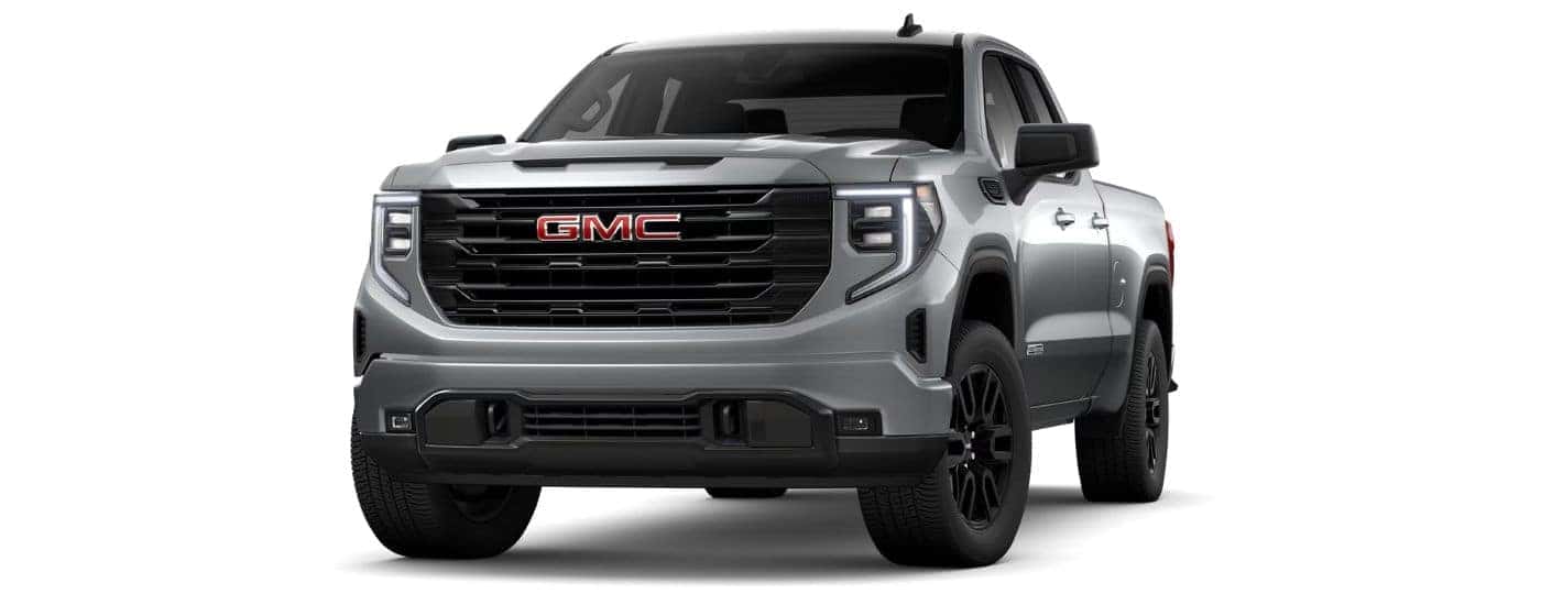 Silver 2023 GMC Sierra 1500 Elevation angled left