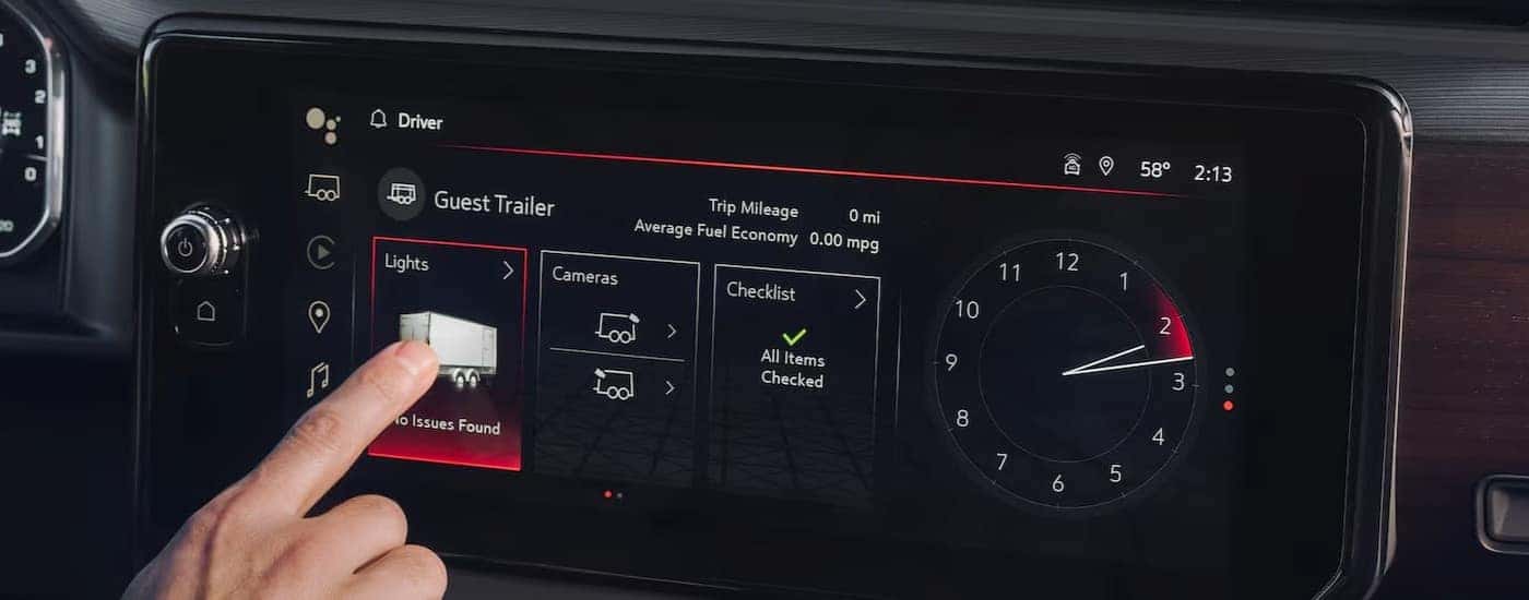 The infotainment screen in a 2026 GMC Sierra 1500.