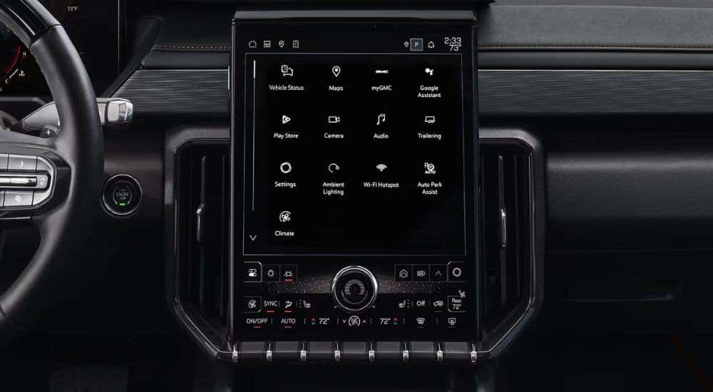 2026 GMC Acadia 15-inch infotainment premium.