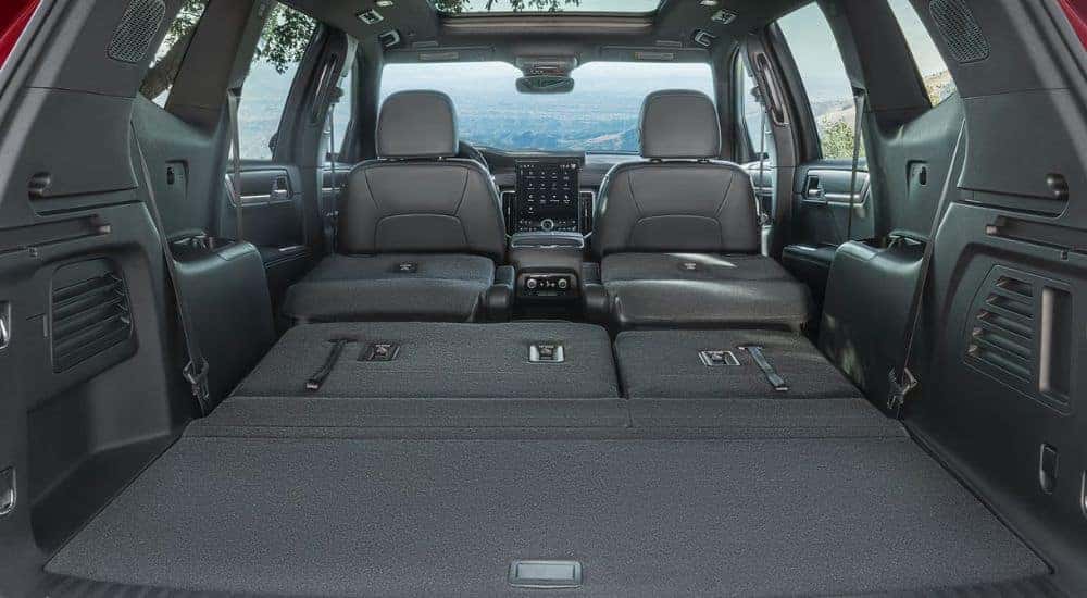 2026 GMC Acadia interior view from the rear.