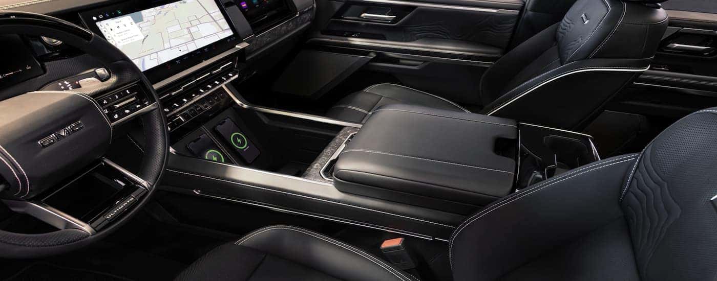 Black interior of a 2027 GMC Sierra 1500