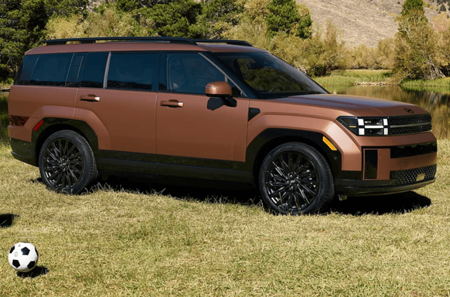 2026 Hyundai Santa Fe parked on grass