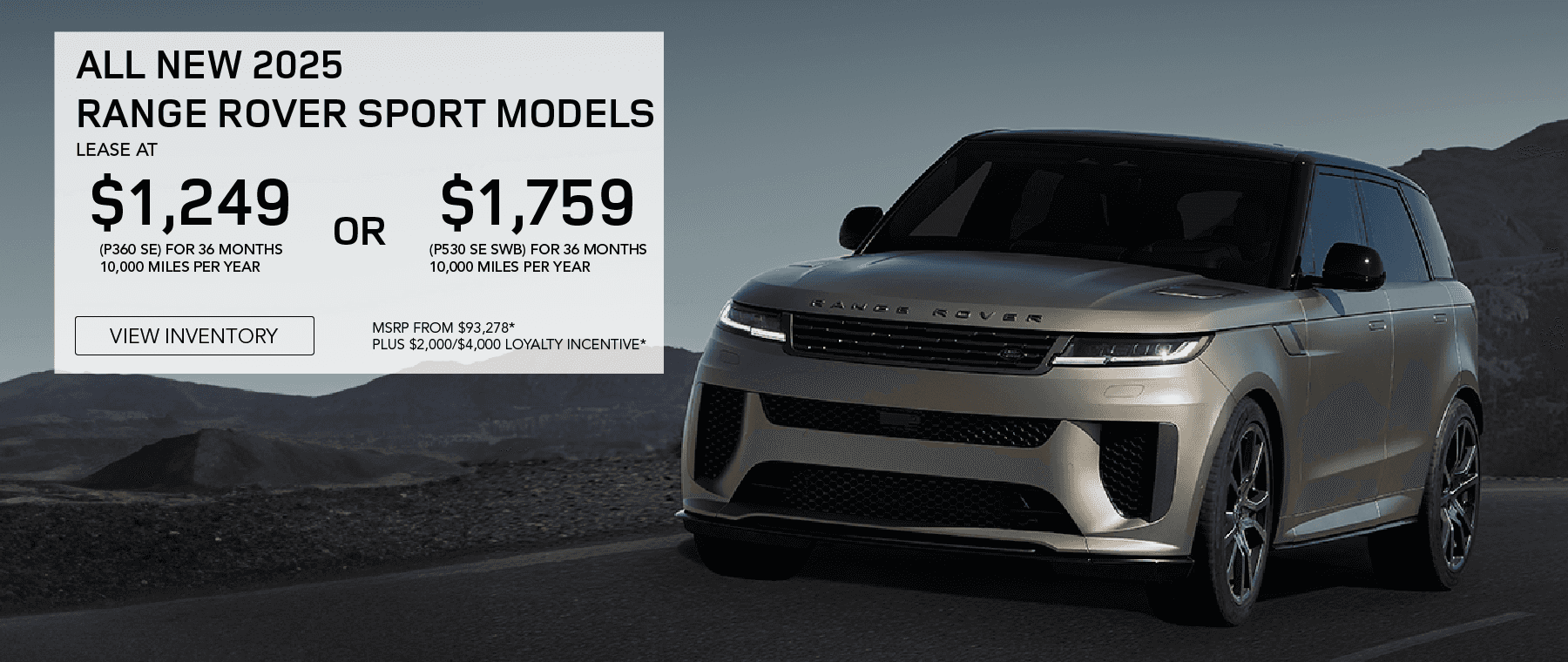 ALL NEW 2025 RANGE ROVER SPORT MODELS