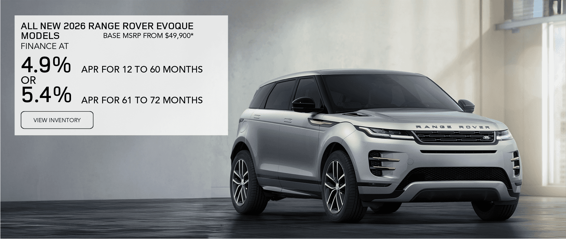 ALL NEW 2026 RANGE ROVER EVOQUE MODELS