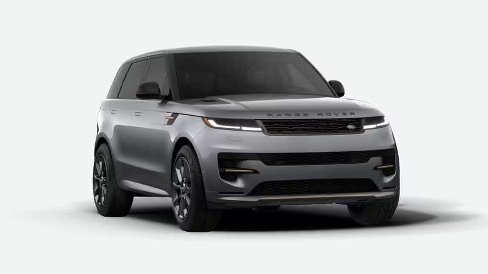 Another angle of silver Range Rover Sport showing its modern design and alloy wheels