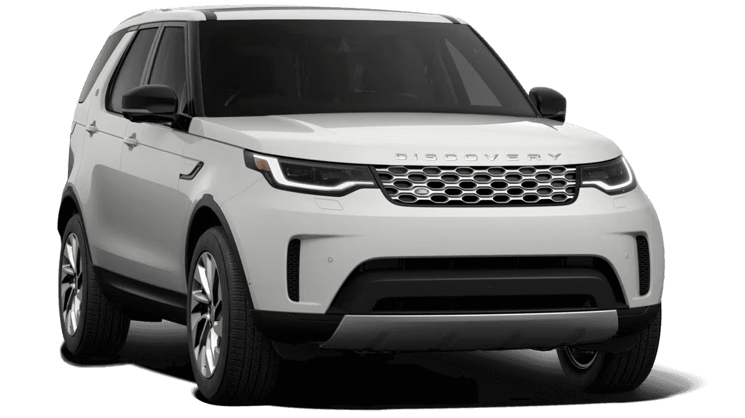 white land rover discovery