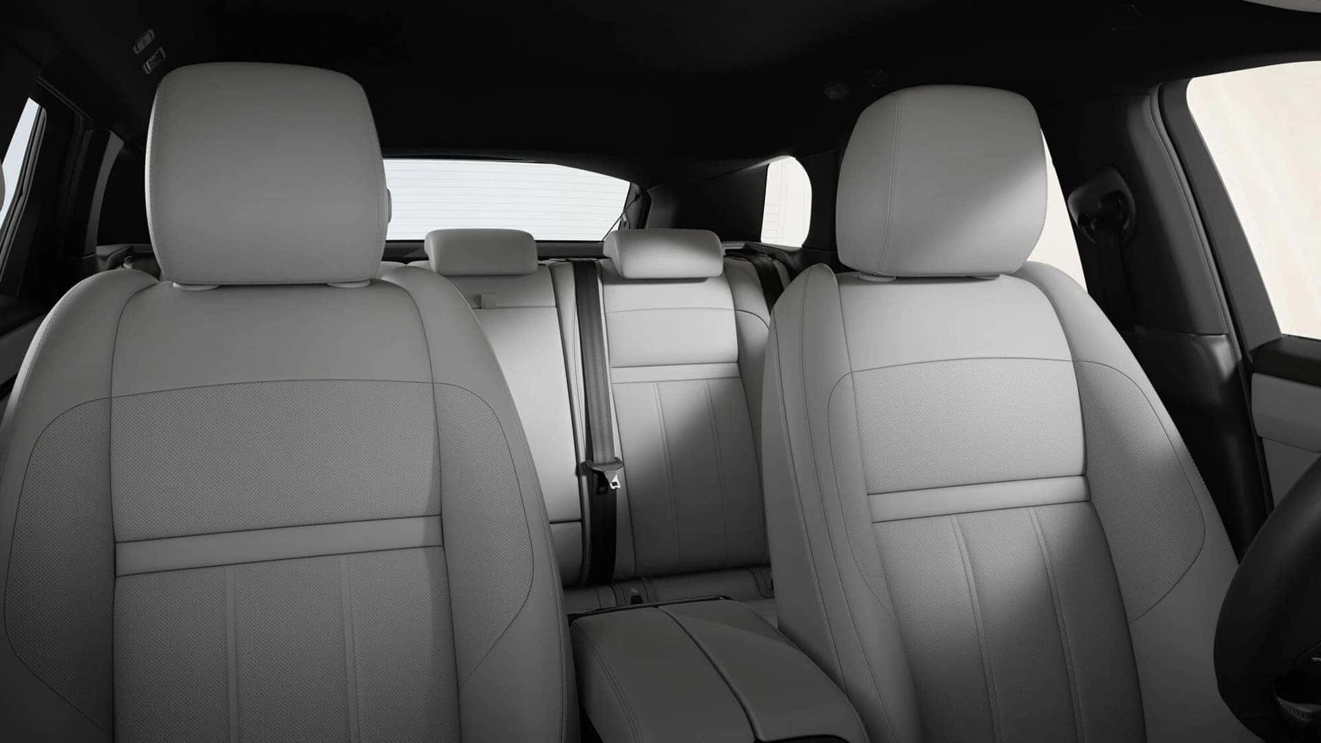 front to back interior view of the 2026 range rover evoque