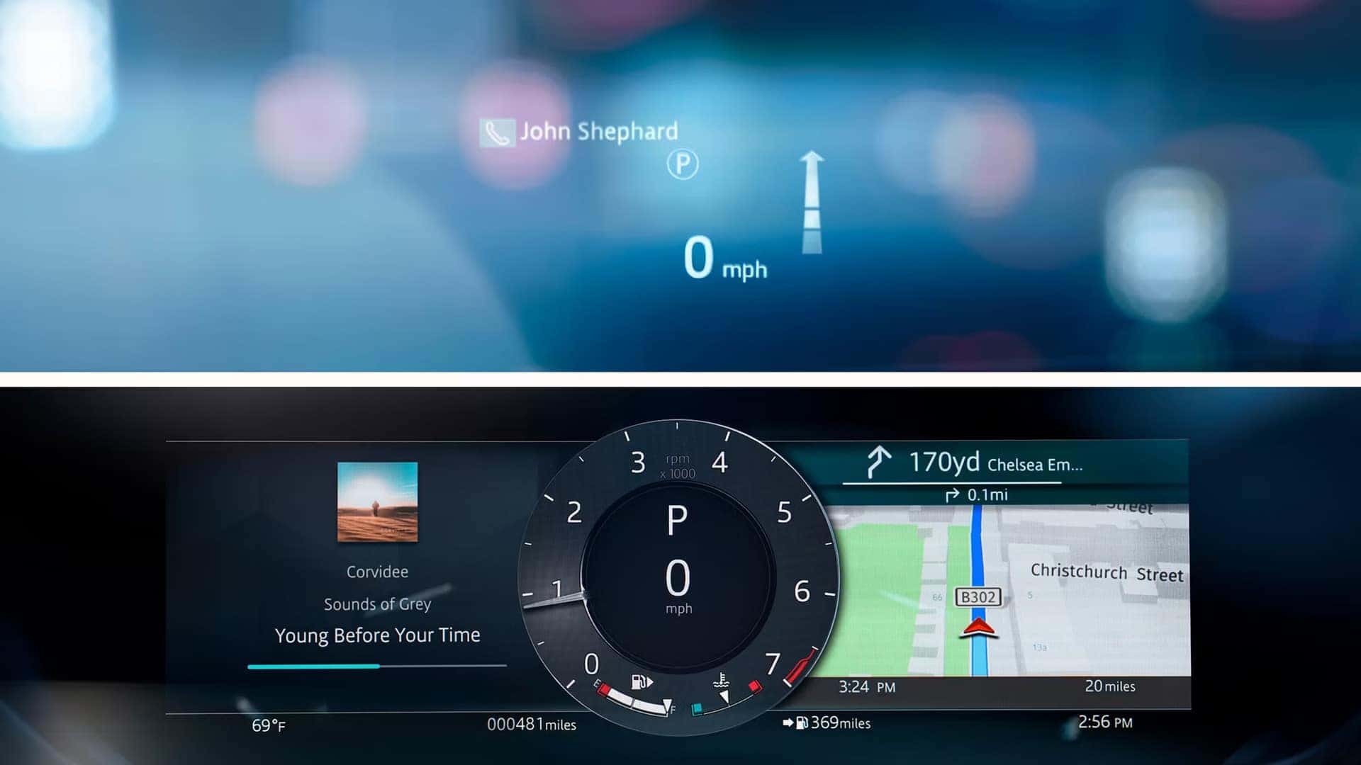 heads up display on the 2026 range rover velar
