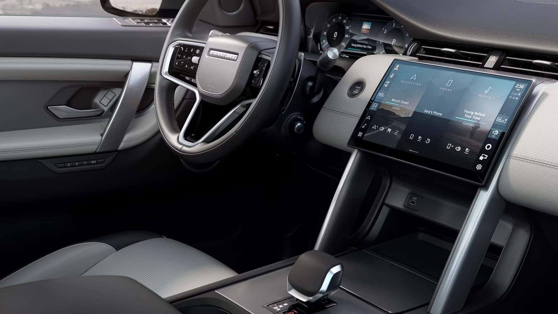 a view of the new infotainment system in the 2026 Discovery Sport