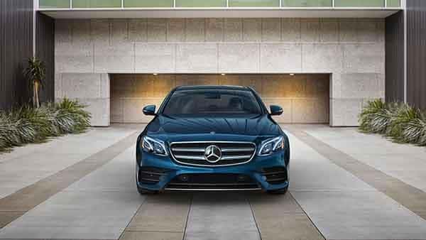 2018 Mercedes-Benz E-Class parked outside a home