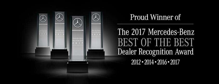Proud winner of the Mercedes-Benz Best of the Best Dealer Recognition award