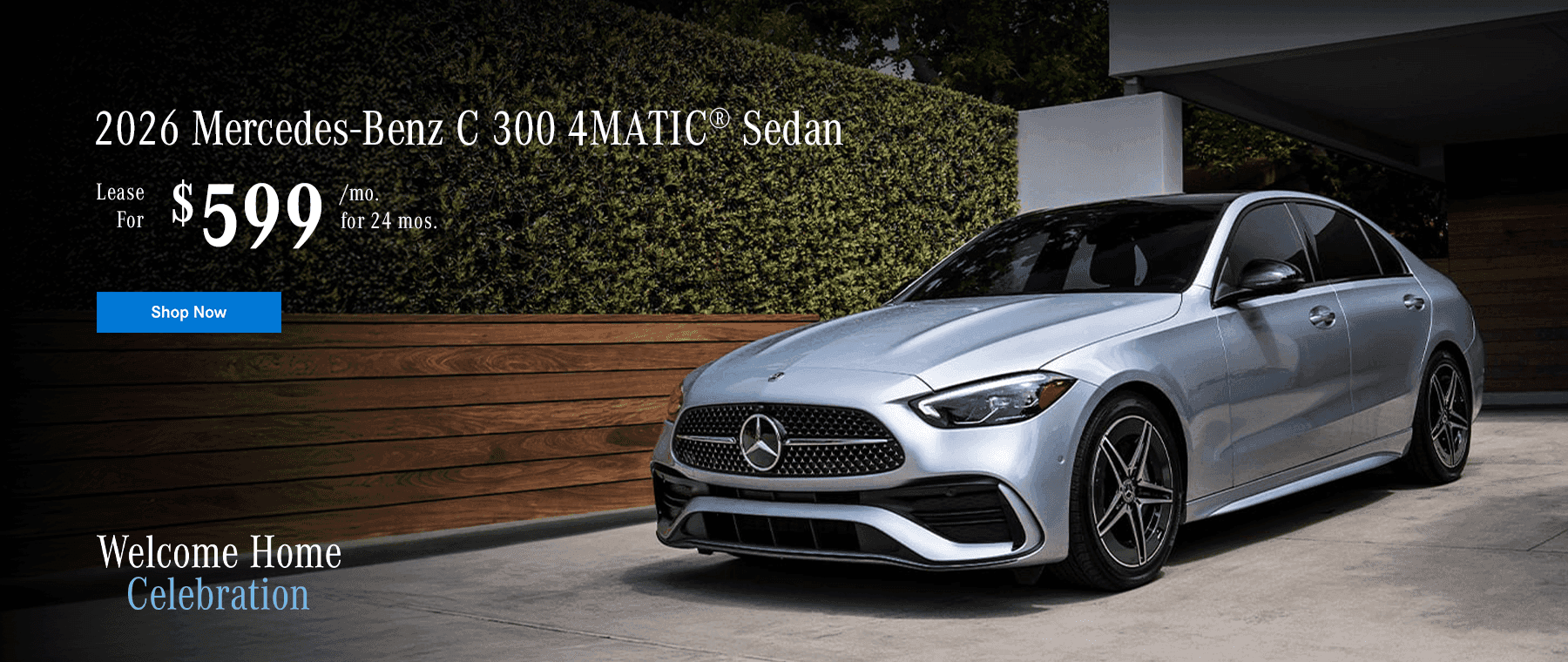 2026 C 300 4MATIC® Sedan Subtext Lease for $599/month 24 months