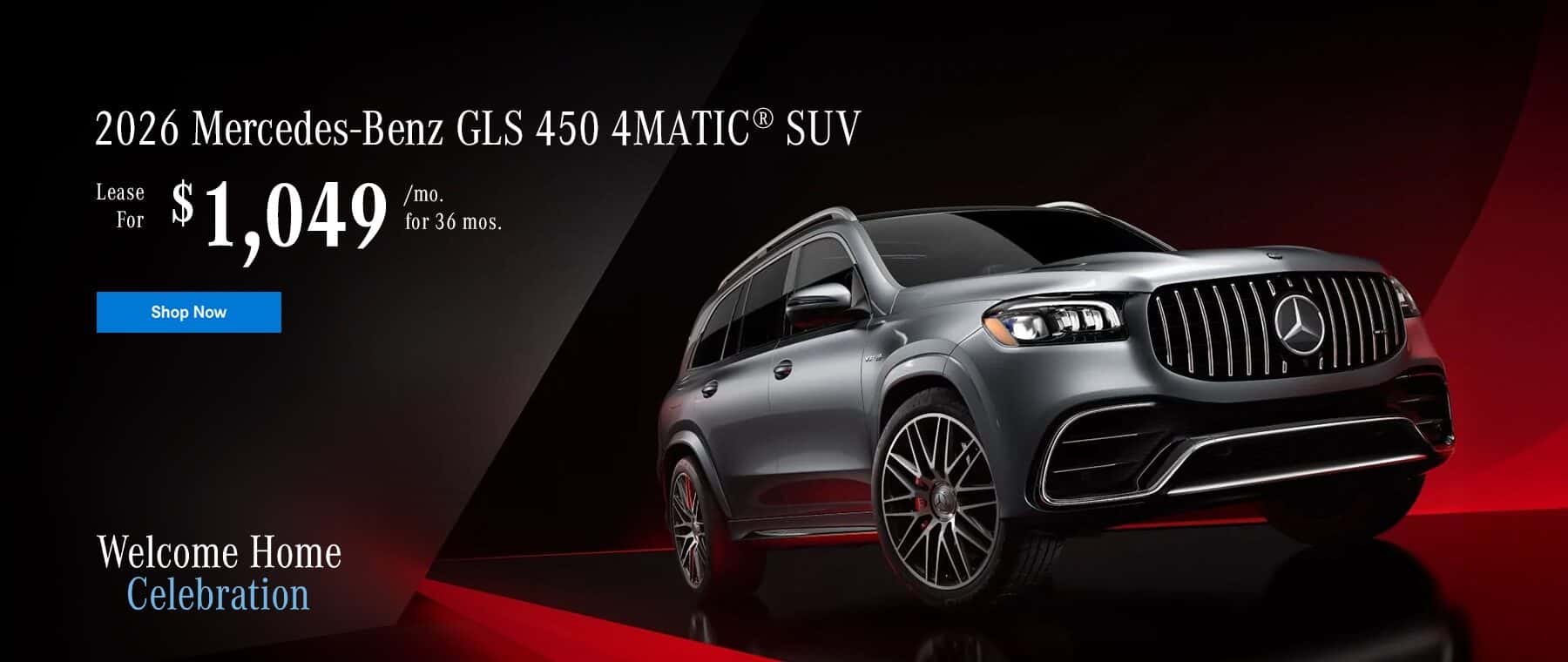 2026 GLS 450 4MATIC® SUV Subtext Lease for $1,049/month for 36 months