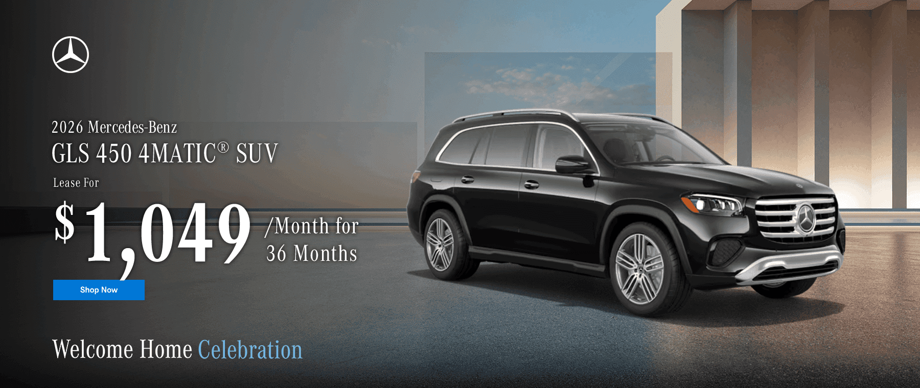 2026 GLS 450 4MATIC® SUV lease for $1,049 /month for 36 months