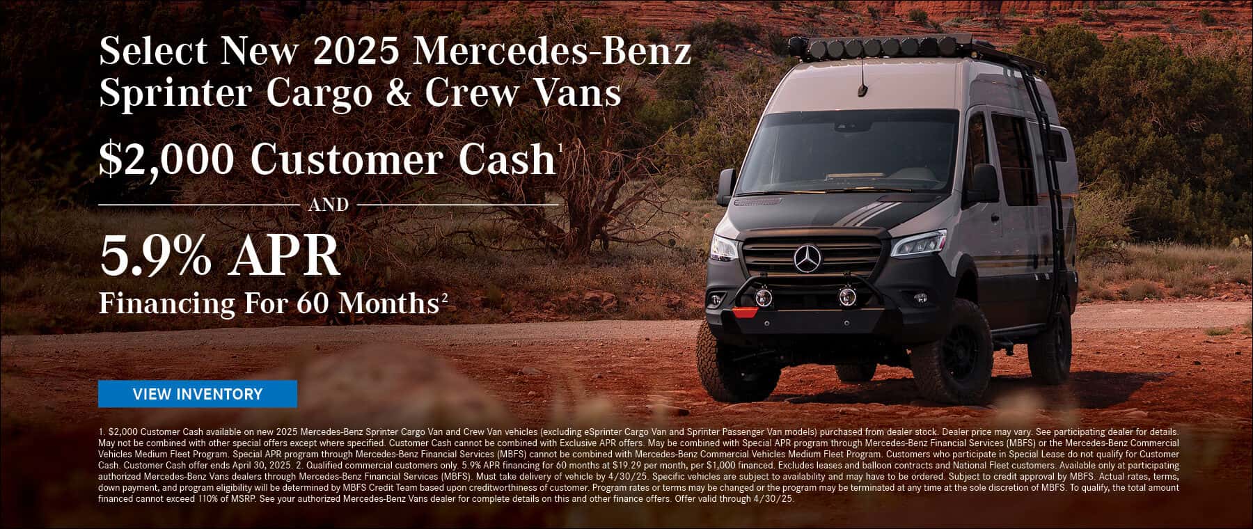april sprinter offer