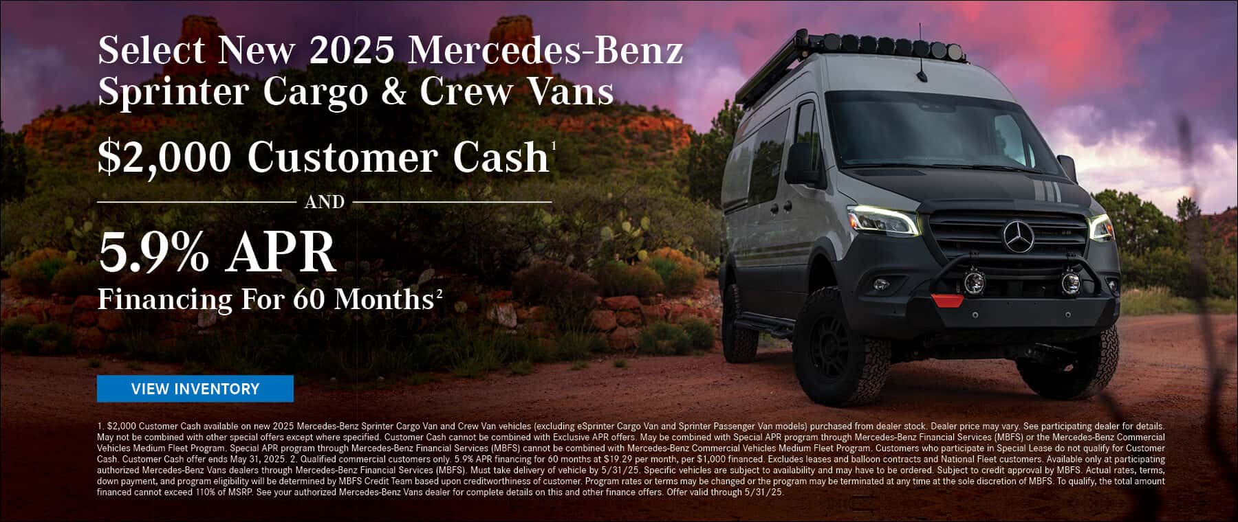 May Sprinter offer