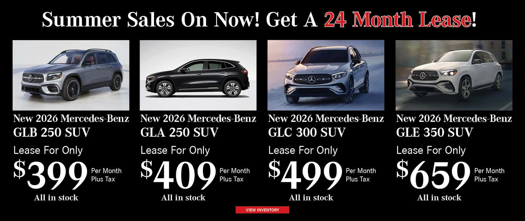 G Class 24 mo lease specials