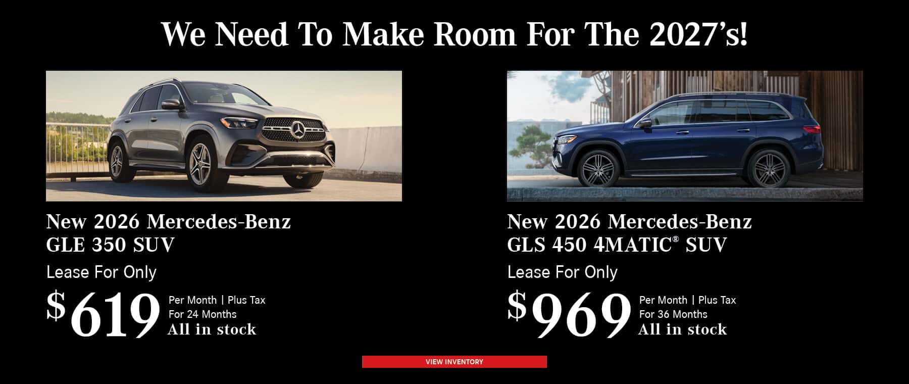 GLE 350 and GLS 450 Offers