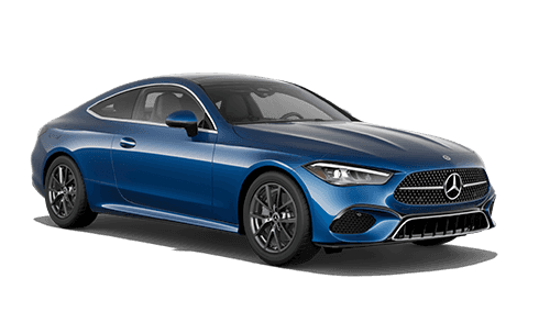 blue mercedes benz cle coupe