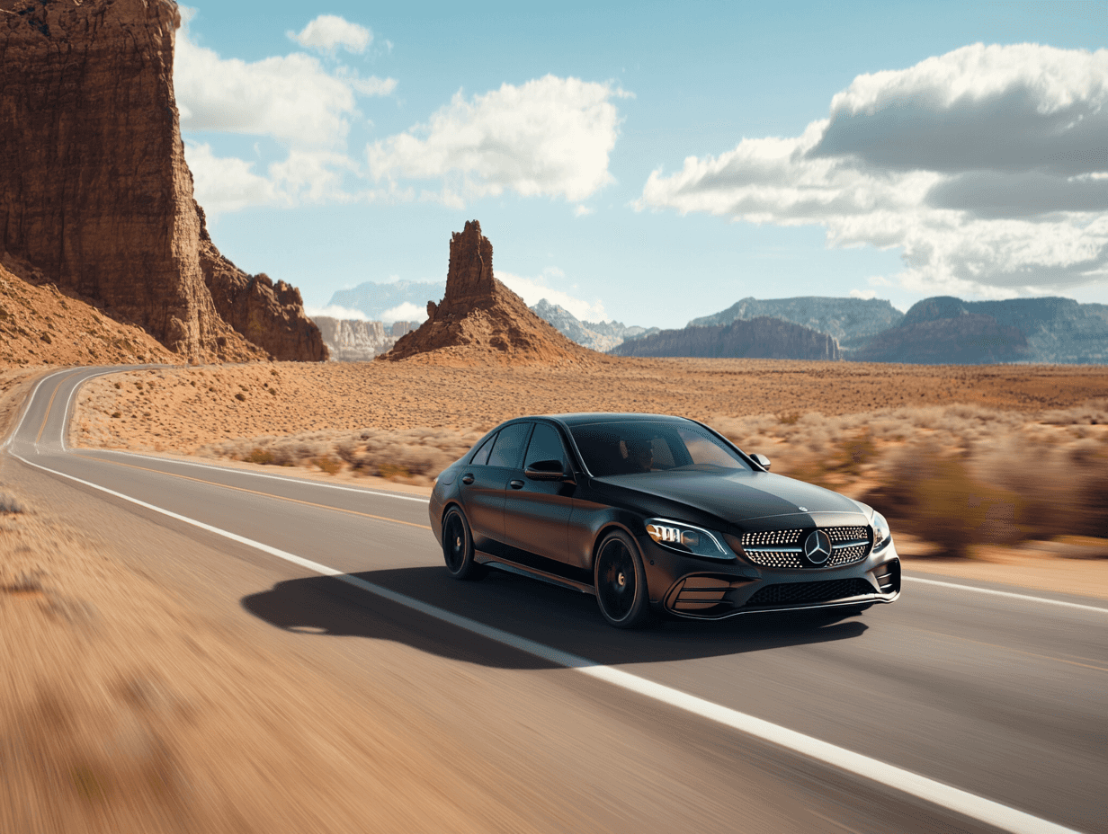 2025 Mercedes-Benz C 300 highway south of Page