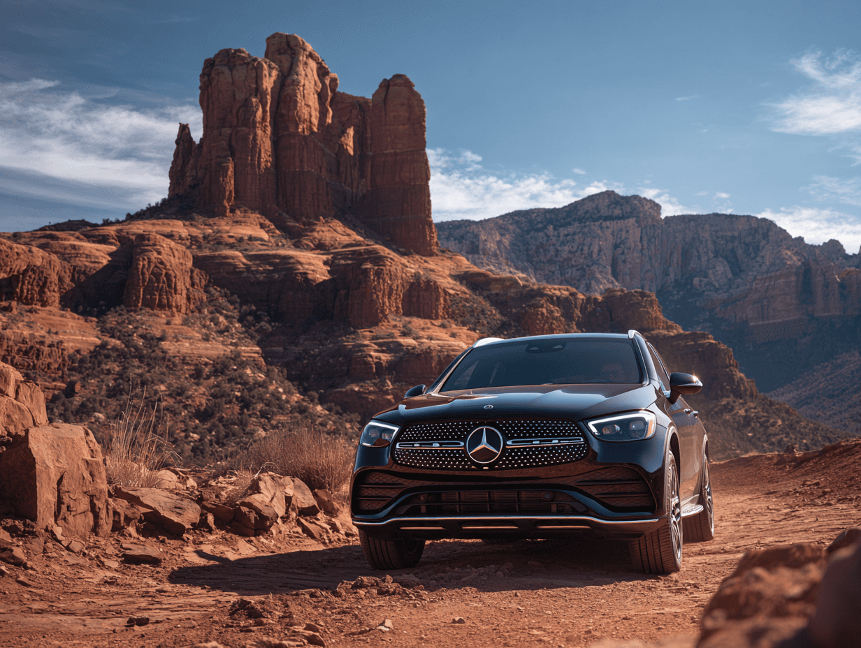 Mercedes-Benz GLC SUV on the way to Phoenix AZ from Flagstaff