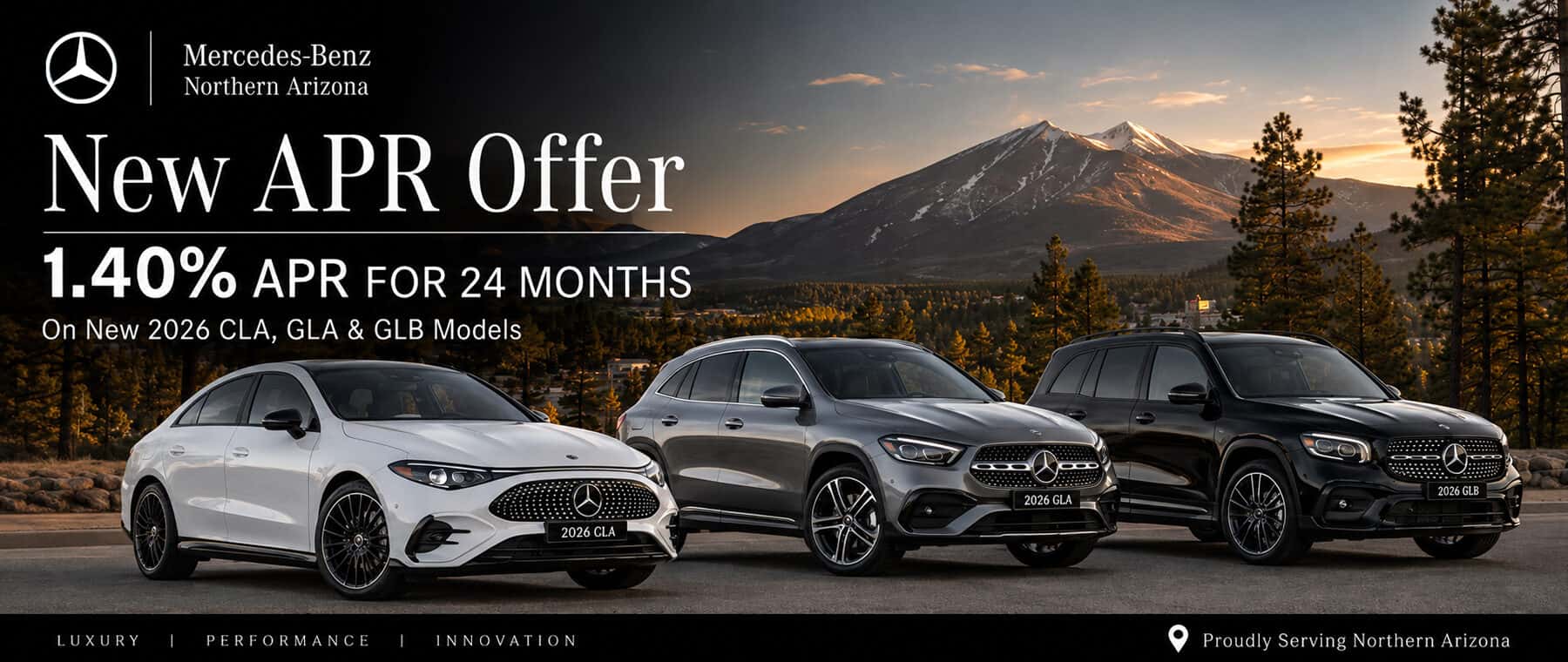 2026 CLA, GLA, GLB 1.40% APR for 24 Months