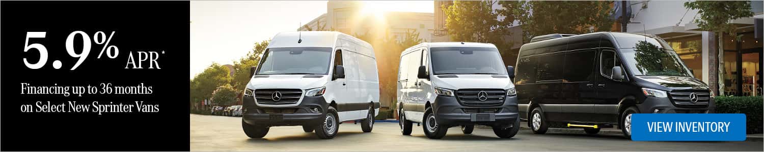 Enjoy special financing rates on eligible Sprinter vans