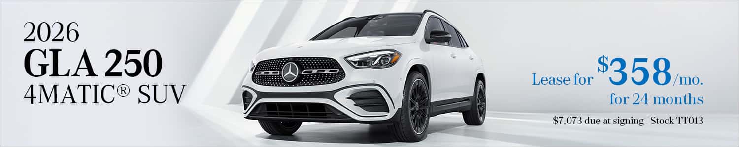 Enjoy exclusive lease specials on select Courtesy Vehicles at Mercedes-Benz of Knoxville