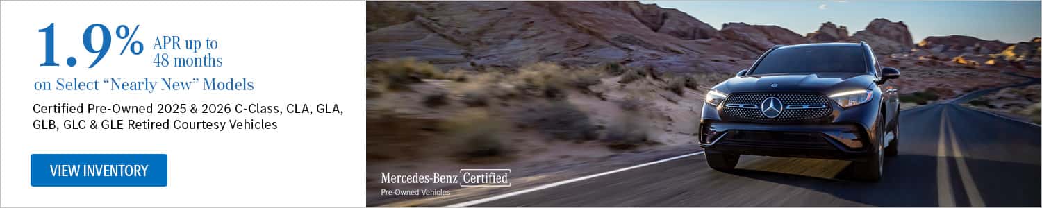 Enjoy special financing rates on select CPO retired courtesy vehicles
