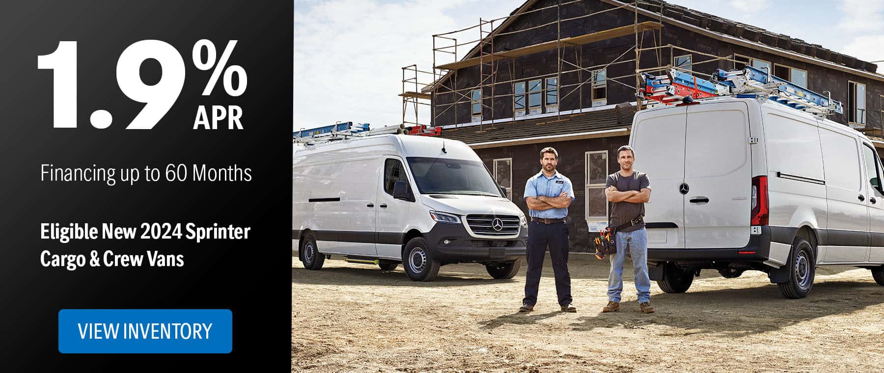 Enjoy special financing rates on eligible Sprinter vans