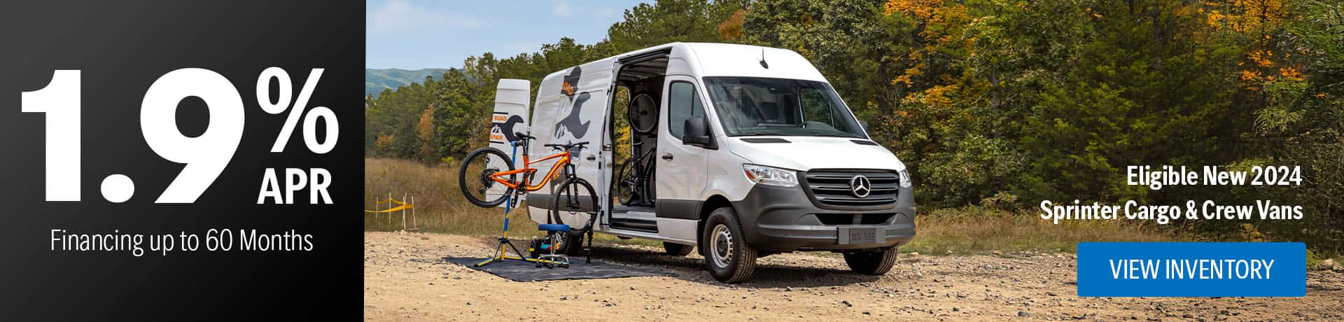 Enjoy special financing rates on eligible Sprinter vans