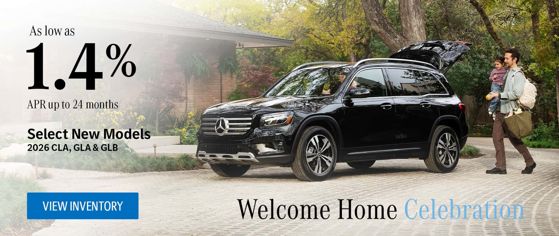 Enjoy special financing rates on all select new 2026 models, including CLA, GLA & GLB