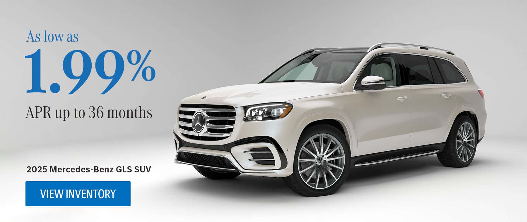 Enjoy special financing on select new 2025 GLS SUVs