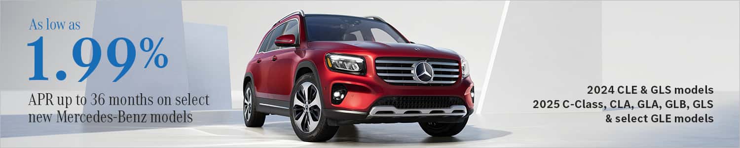 Enjoy special interest rates on select New Mercedes-Benz models